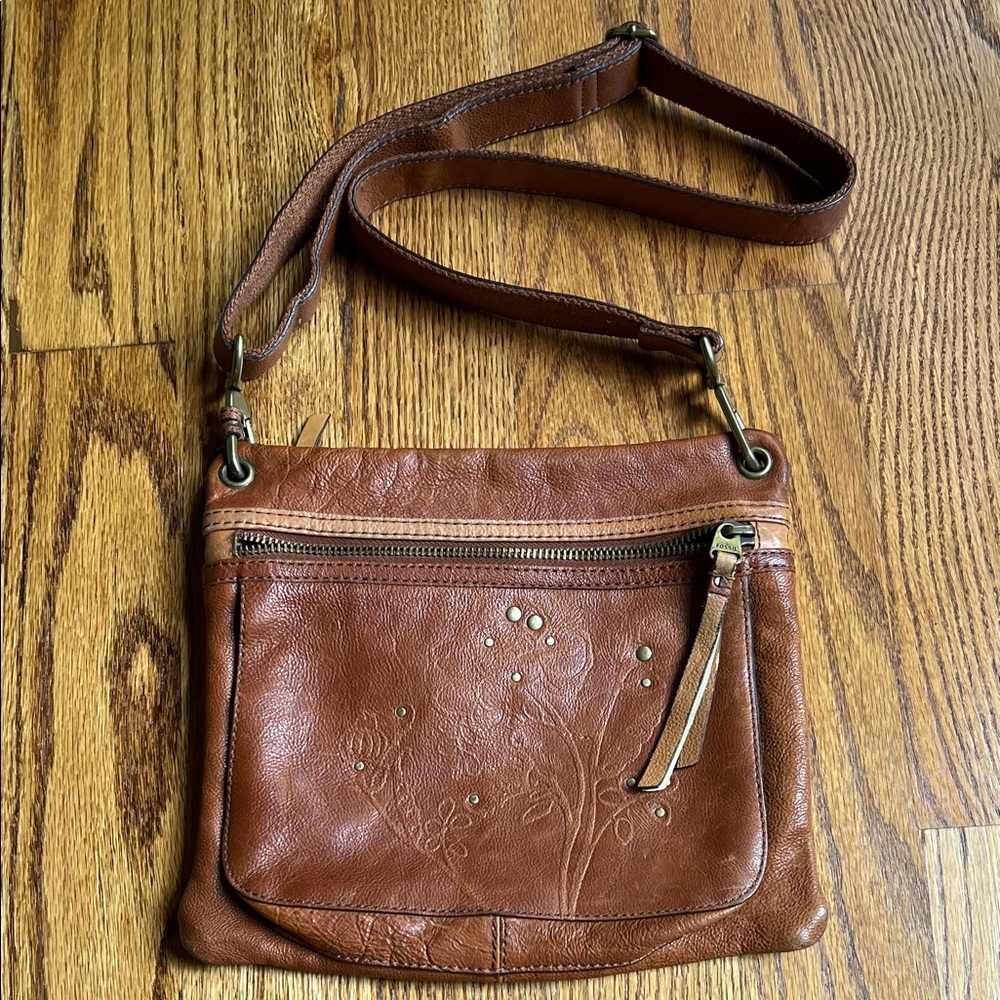 Fossil Vintage Brown Leather Bag